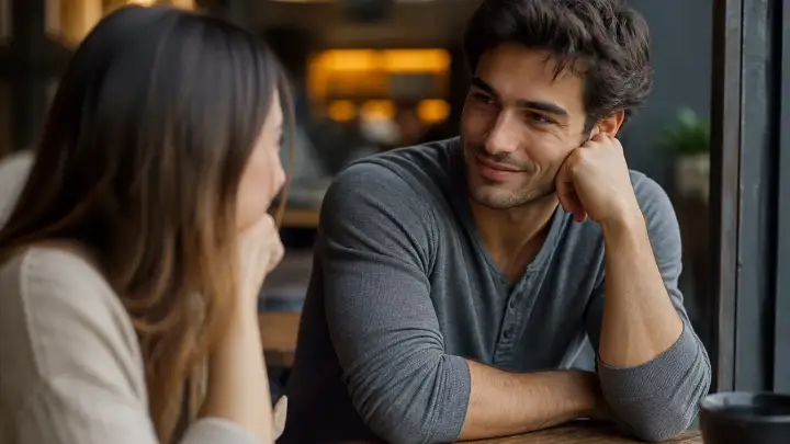 كيف تعرف إذا كان الرجل معجبا بك - صورة نصيحة عاطفية في المواعدة